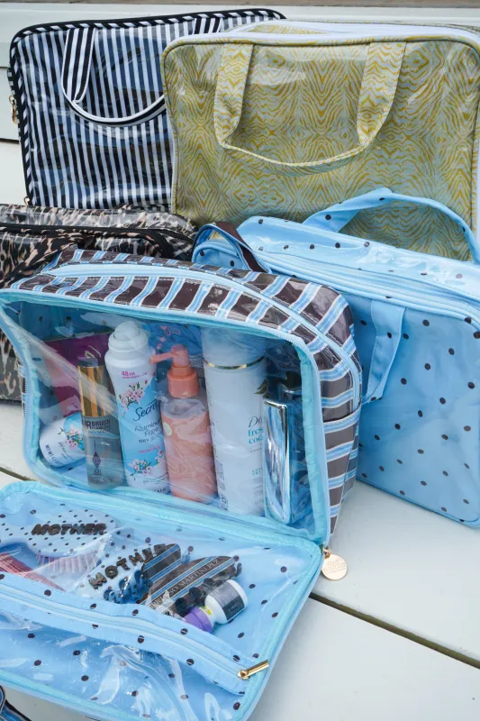 Clear Coat Toiletry Case - Fall Collection made by Pink Lily