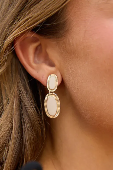 Oval Elegance Drop Earrings sold by Pink Lily