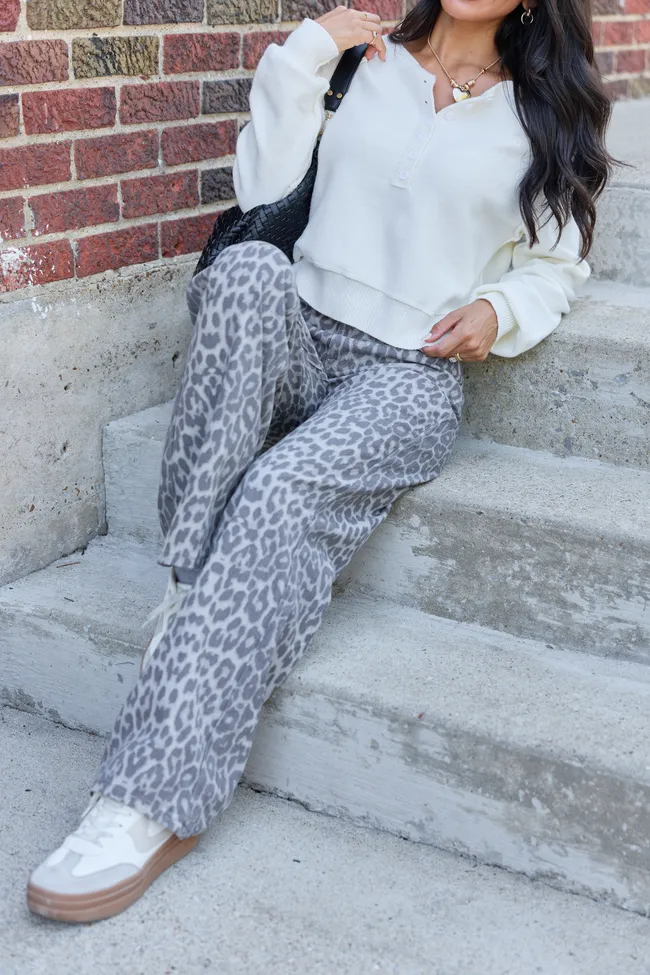 Wild About You Leopard Wide Leg Jeans sold by Pink Lily product image thumbnail 3
