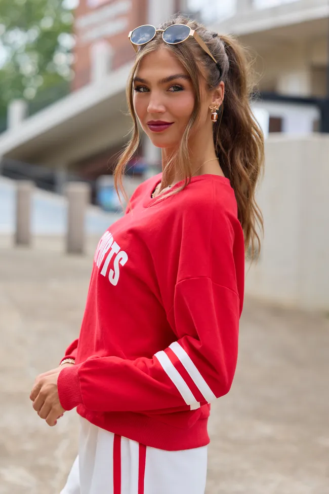 Go Sports Red Sweatshirt sold by Pink Lily product image thumbnail 5