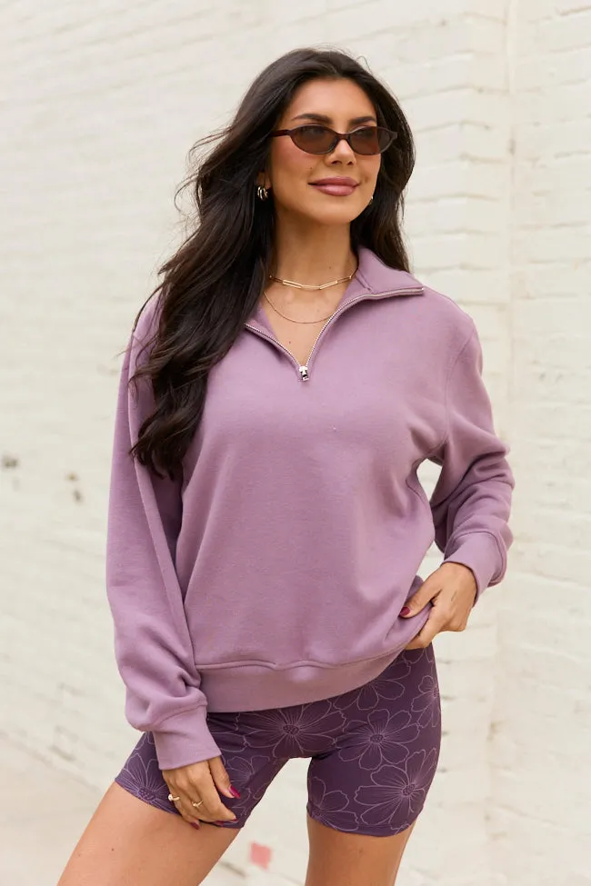 In My Element Amethyst Oversized Active Quarter Zip sold by Pink Lily product image thumbnail 3