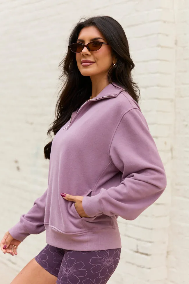 In My Element Amethyst Oversized Active Quarter Zip sold by Pink Lily product image thumbnail 4