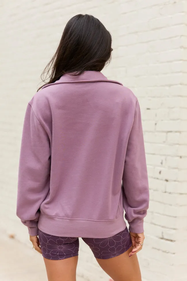 In My Element Amethyst Oversized Active Quarter Zip sold by Pink Lily product image thumbnail 5