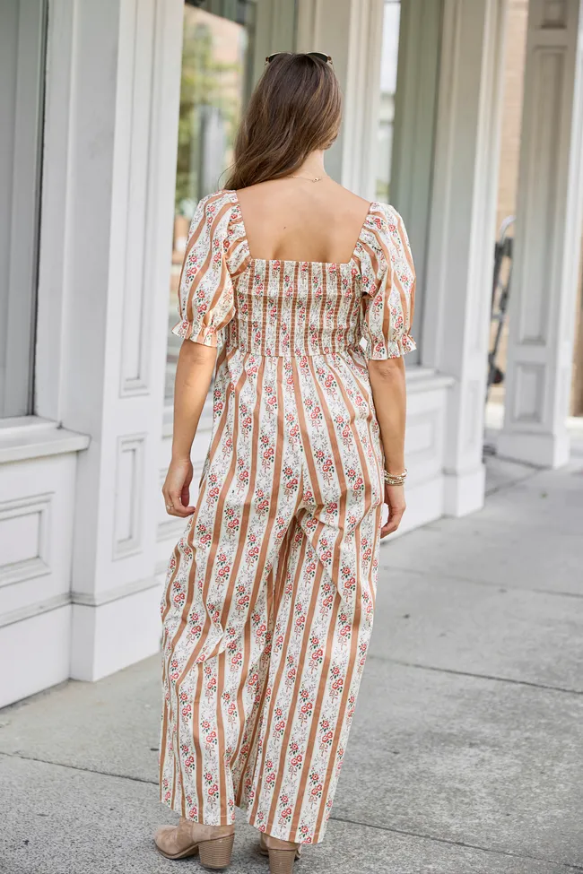 Wild Magnolia Smocked Wide Leg Jumpsuit sold by Pink Lily product image thumbnail 5