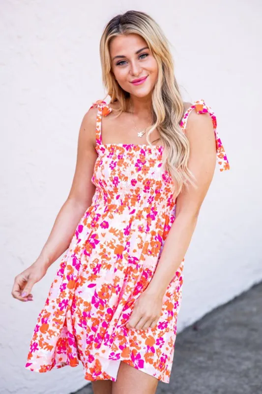 Sunny Skies Red Floral Mini Dress FINAL SALE sold by Pink Lily