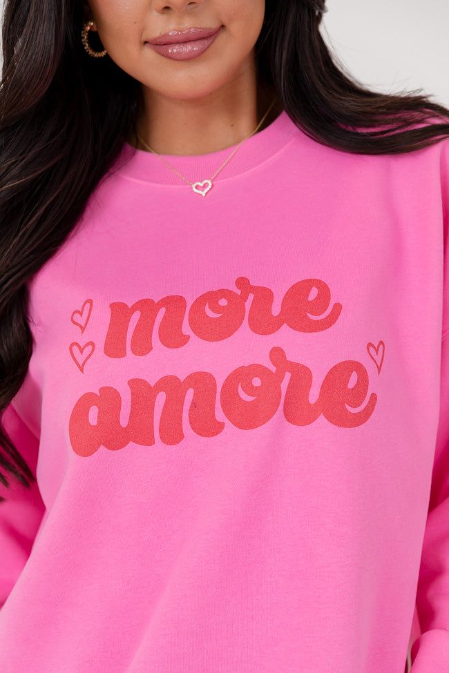 More Amore Pink Oversized Graphic Sweatshirt sold by Pink Lily product image thumbnail 3