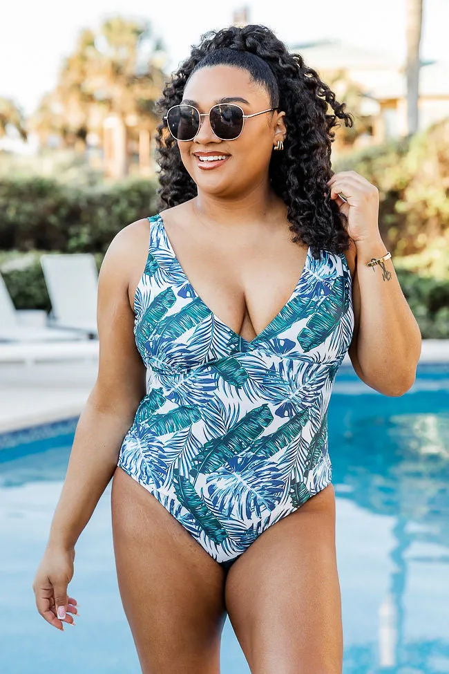 Mermaid Lagoon Teal Tropical One Piece Swimsuit FINAL SALE sold by Pink Lily product image thumbnail 5