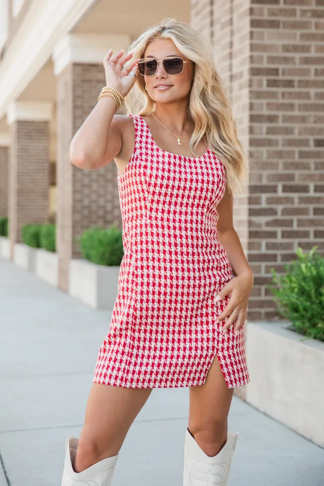 My Biggest Fan Red And White Houndstooth Mini Dress FINAL SALE sold by Pink Lily product image thumbnail 5