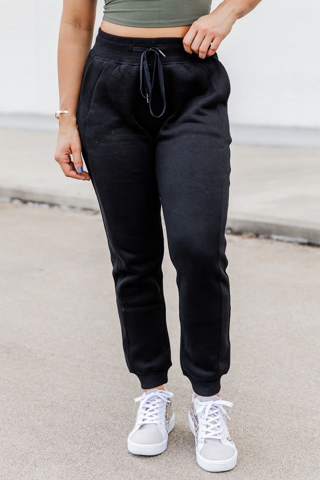 Making It Look Easy Black Joggers FINAL SALE sold by Pink Lily