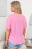 Top Pick Pink Henley Tee sold by Pink Lily