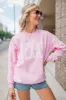 Texas Block Light Pink Oversized Graphic Sweatshirt sold by Pink Lily