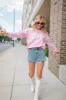 Texas Block Light Pink Oversized Graphic Sweatshirt sold by Pink Lily