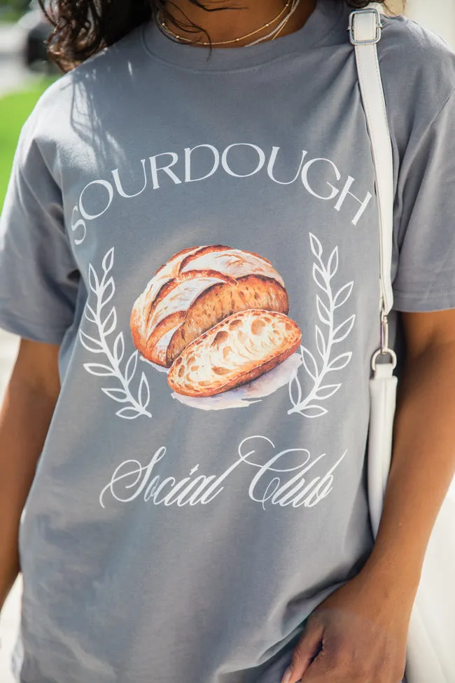 Sourdough Social Club Grey Oversized Graphic Tee sold by Pink Lily product image thumbnail 3