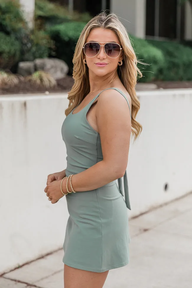 On The Rise Sage Open Back Active Dress sold by Pink Lily product image thumbnail 4