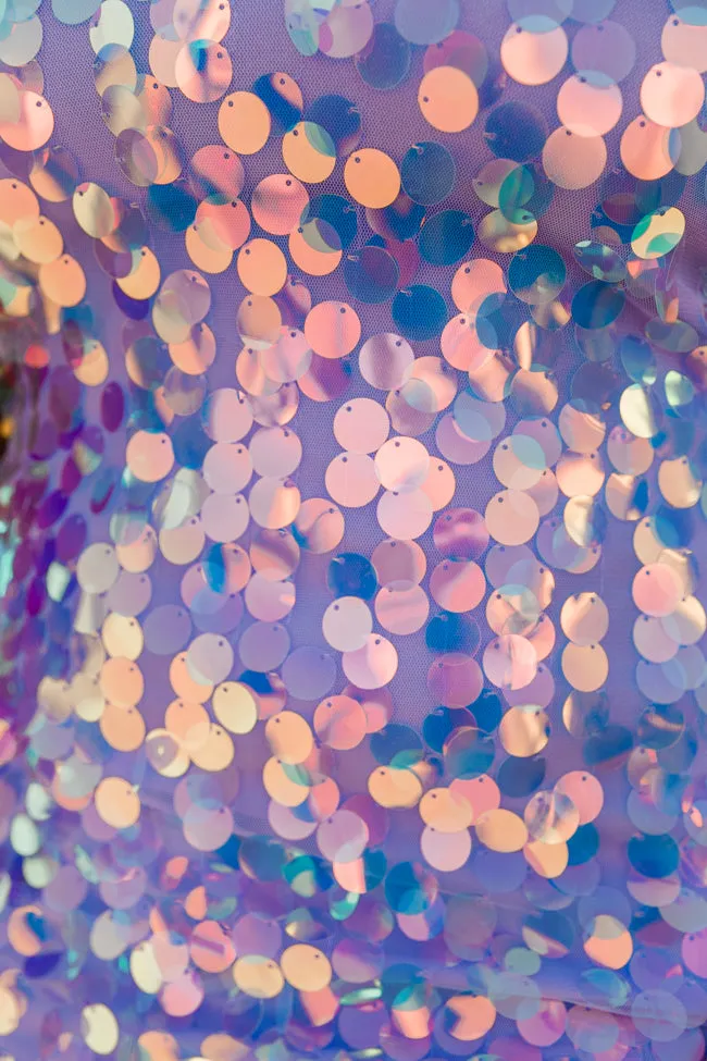Rock On Purple Large Sequin Mini Dress FINAL SALE sold by Pink Lily product image thumbnail 3