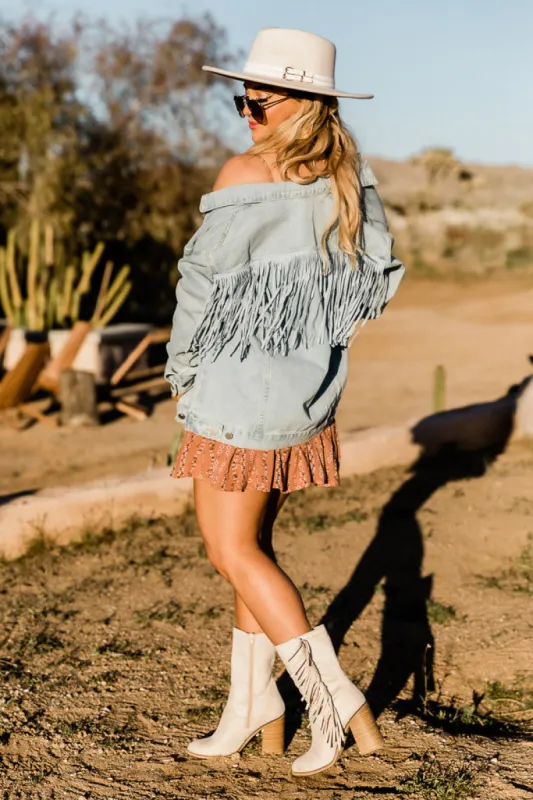 Good Old Days Light Wash Denim Jacket FINAL SALE sold by Pink Lily