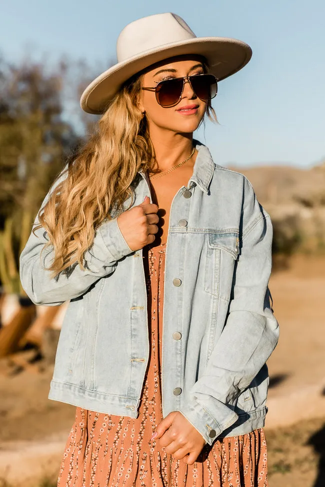 Good Old Days Light Wash Denim Jacket FINAL SALE sold by Pink Lily product image thumbnail 2