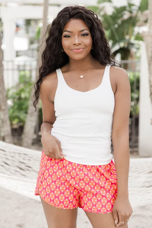 Miles Ahead Full Length White V-Neck Tank Bra Top FINAL SALE sold by Pink Lily