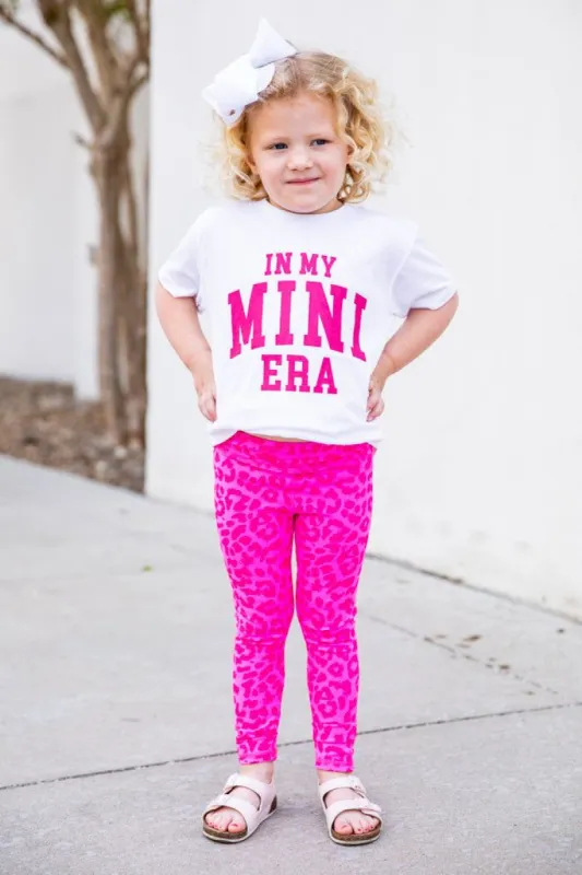 Think Happy Thoughts Neon Pink Leopard Girls Leggings FINAL SALE sold by Pink Lily