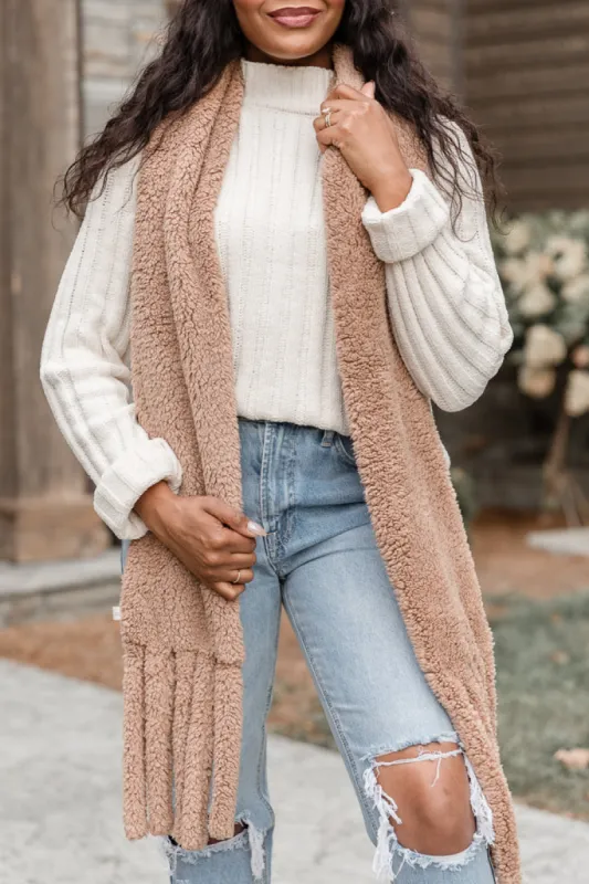 Taupe Teddy Scarf FINAL SALE sold by Pink Lily