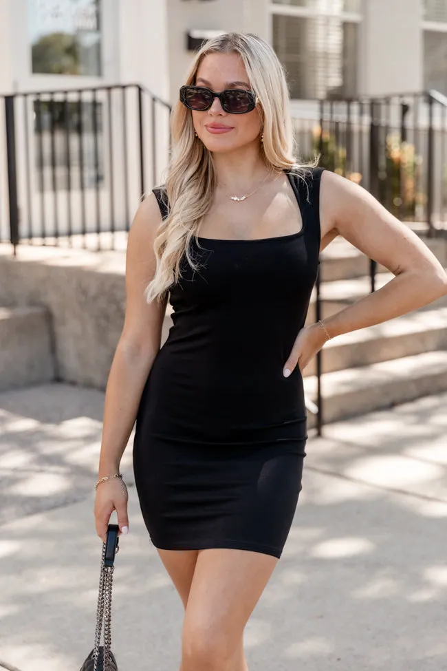I'm Pretty Sure Black Square Neck Mini Dress FINAL SALE sold by Pink Lily product image thumbnail 2