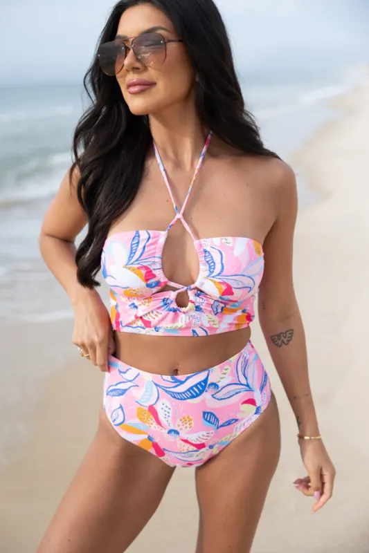 Solo Statement Printed Halter Neck Swimsuit FINAL SALE sold by Pink Lily