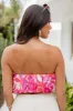 Perfect Forecast In Fierce Floral Strapless Top FINAL SALE sold by Pink Lily