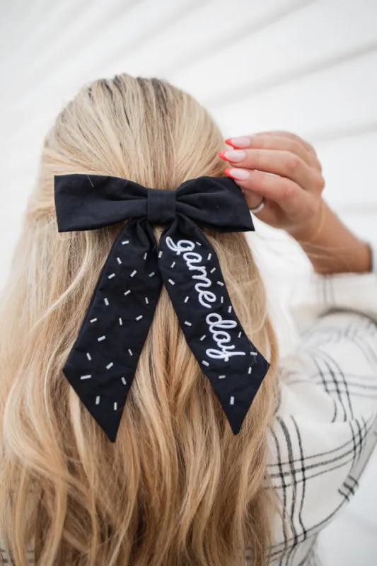 Black Gameday Bow sold by Pink Lily