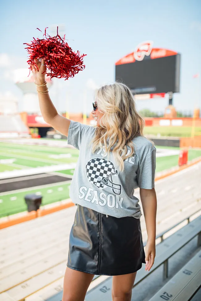 Tis The Season Light Grey Oversized Graphic Tee sold by Pink Lily product image thumbnail 5