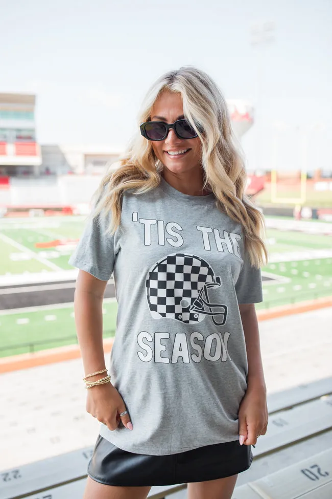 Tis The Season Light Grey Oversized Graphic Tee sold by Pink Lily product image thumbnail 4