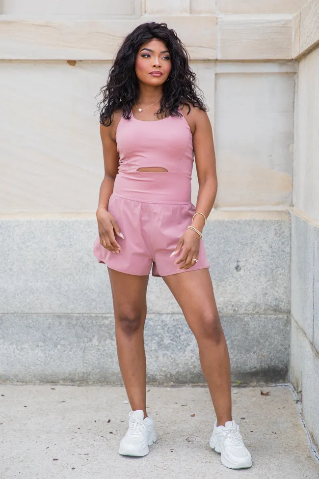 You're Thriving Terracotta Active Keyhole Romper FINAL SALE sold by Pink Lily product image thumbnail 2