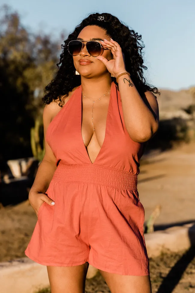 Toes In The Sand Terracotta Romper FINAL SALE sold by Pink Lily product image thumbnail 5