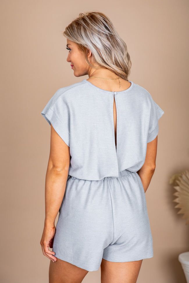 Make Your Life Easier Ribbed Knit Grey Romper FINAL SALE sold by Pink Lily product image thumbnail 8