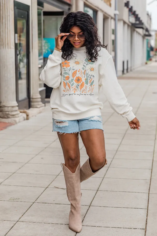 Wildflower Ivory Corded Graphic Sweatshirt sold by Pink Lily product image thumbnail 4