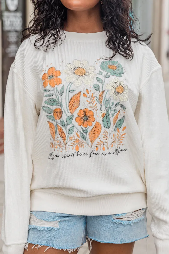 Wildflower Ivory Corded Graphic Sweatshirt sold by Pink Lily product image thumbnail 3