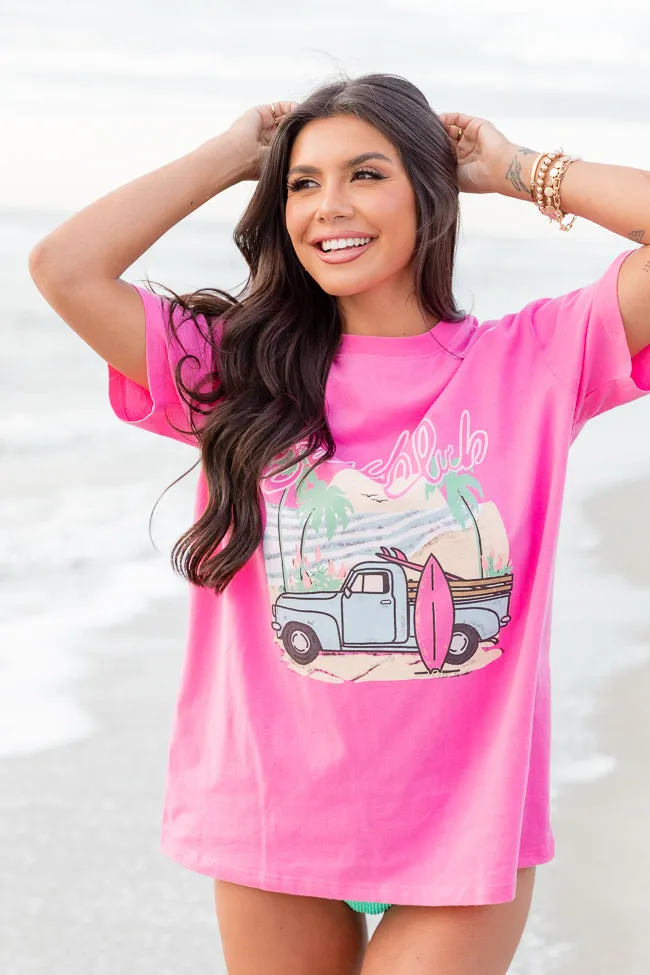 Beach Club Hot Pink Graphic Tee sold by Pink Lily product image thumbnail 3