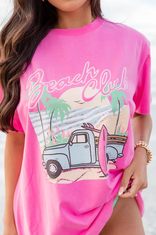 Beach Club Hot Pink Graphic Tee sold by Pink Lily product image thumbnail 4