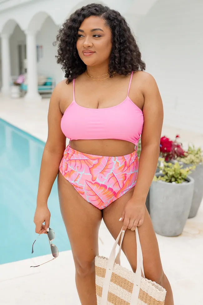 You Can't Swim With Us in Colorful Couture One Piece Cut-Out Swimsuit FINAL SALE sold by Pink Lily product image thumbnail 5