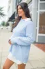 That's The Spirit Blue Cable Distressed Oversized Sweater SALE sold by Pink Lily