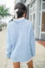 That's The Spirit Blue Cable Distressed Oversized Sweater SALE sold by Pink Lily