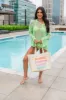 Woven "Sunrise, Sunburn, Sunset, Repeat" Beach Bag sold by Pink Lily