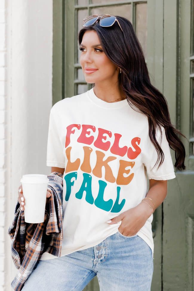 Feels Like Fall Ivory Graphic Tee sold by Pink Lily product image thumbnail 5