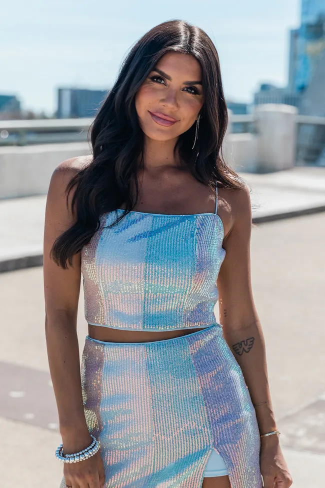 Play The Radio Sequin Stripe Crop Top FINAL SALE sold by Pink Lily