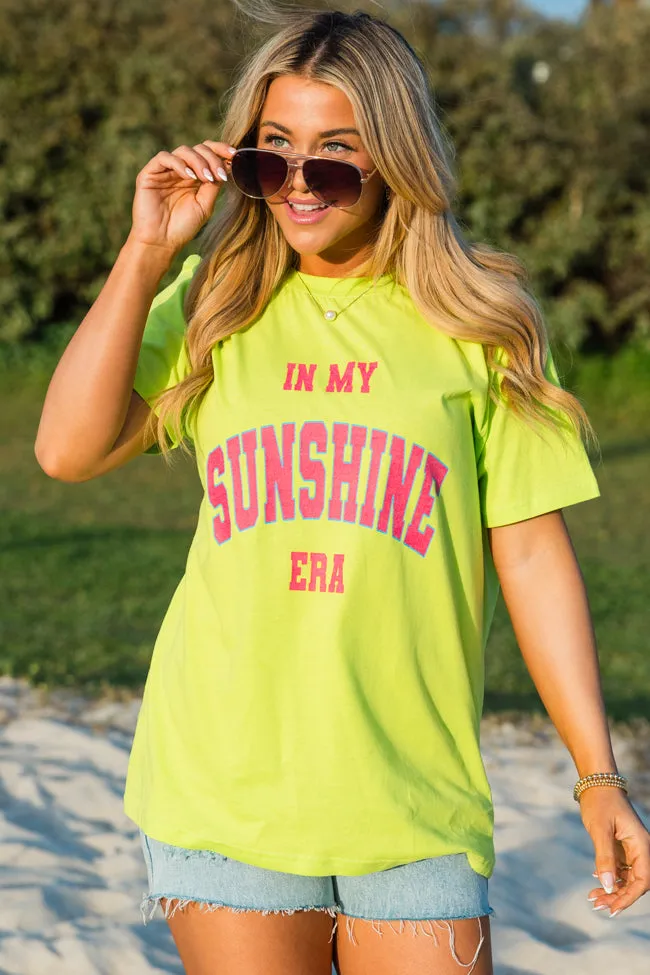 In My Sunshine Era Neon Oversized Graphic Tee sold by Pink Lily product image thumbnail 2