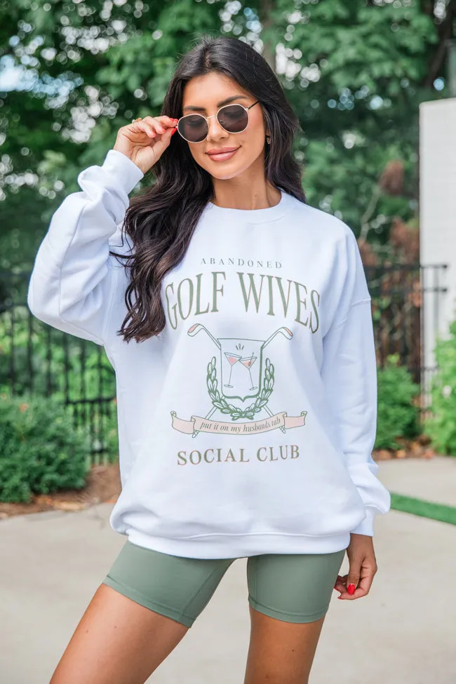 Abandoned Golf Wives White Oversized Graphic Sweatshirt SALE sold by Pink Lily