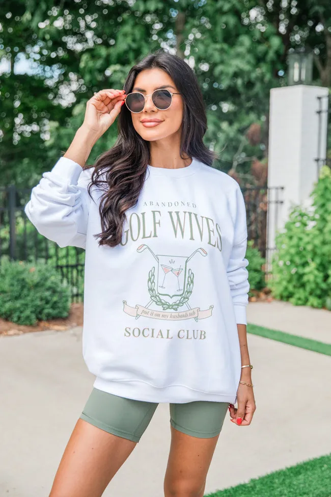 Abandoned Golf Wives White Oversized Graphic Sweatshirt SALE sold by Pink Lily product image thumbnail 4