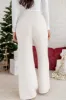 Movies And Chill Fuzzy Ivory Lounge Pants FINAL SALE sold by Pink Lily