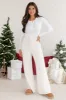 Movies And Chill Fuzzy Ivory Lounge Pants FINAL SALE sold by Pink Lily