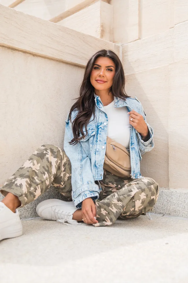 It's Your Choice Light Wash Cropped Denim Jacket FINAL SALE sold by Pink Lily product image thumbnail 2