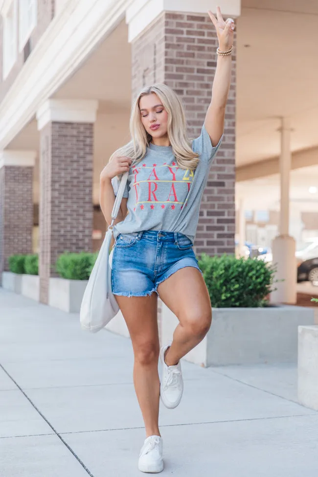 Tay Trav 24 Light Grey Oversized Graphic Tee sold by Pink Lily product image thumbnail 5